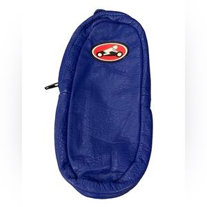 Helimot Racing Gloves Brand High End Blue Leather Motorcycle Tool Bag Case Mint